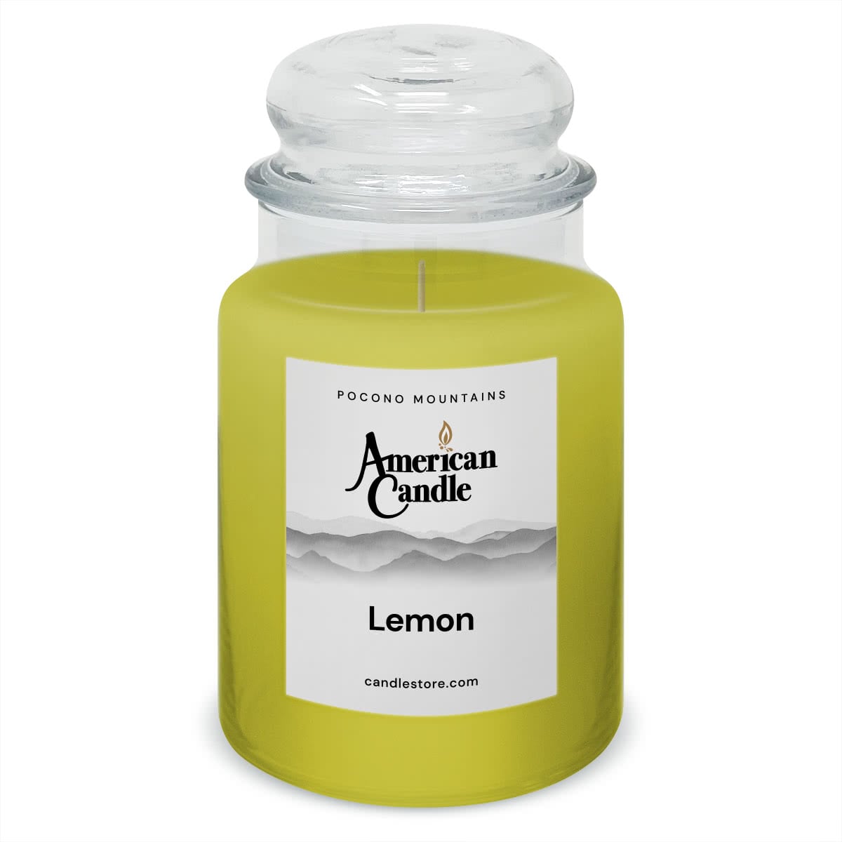 American Candle Lemon 22 oz Glass Jar Scented Candle - Made in the USA