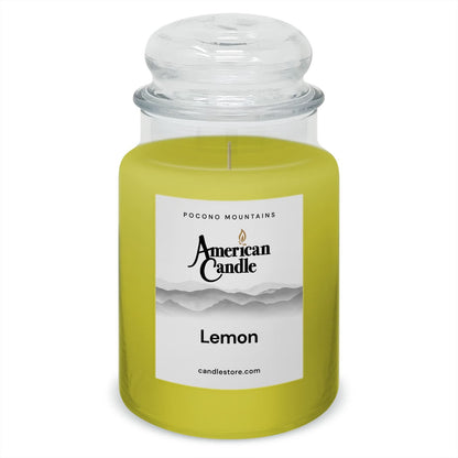 American Candle Lemon 22 oz Glass Jar Scented Candle - Made in the USA