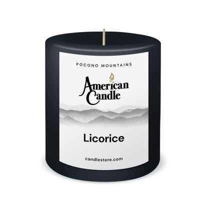 American Candle Licorice 3x3 Scented Pillar Candle - Made in the USA