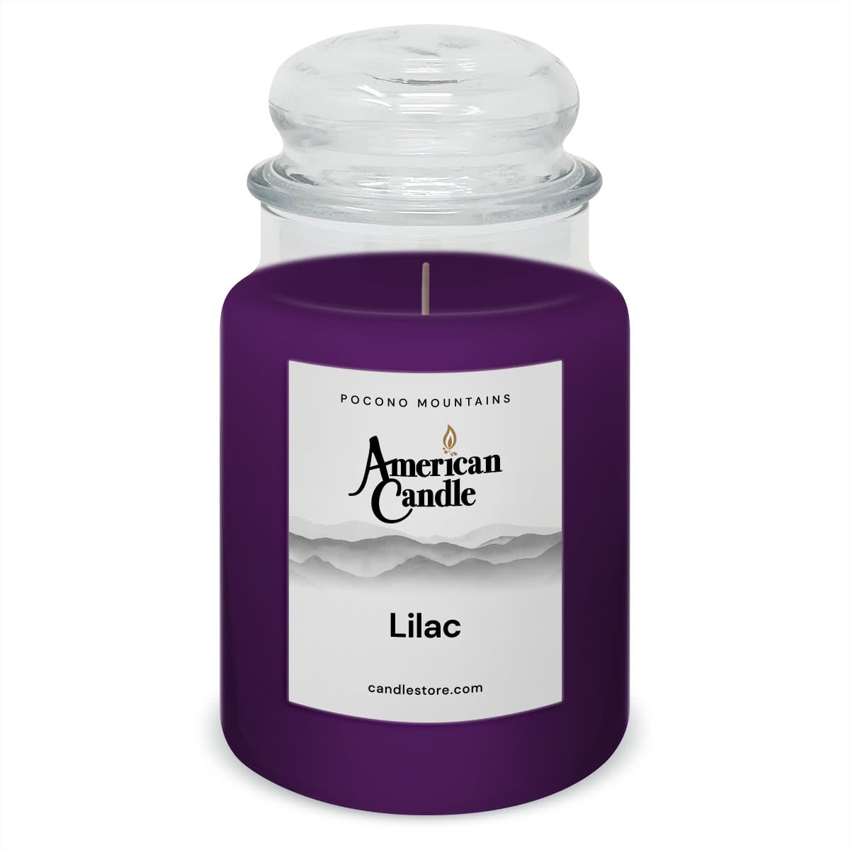 American Candle Lilac 22 oz Glass Jar Scented Candle - Made in the USA