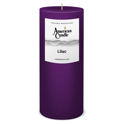 American Candle Lilac 3x9 Scented Pillar Candle - Made in the USA