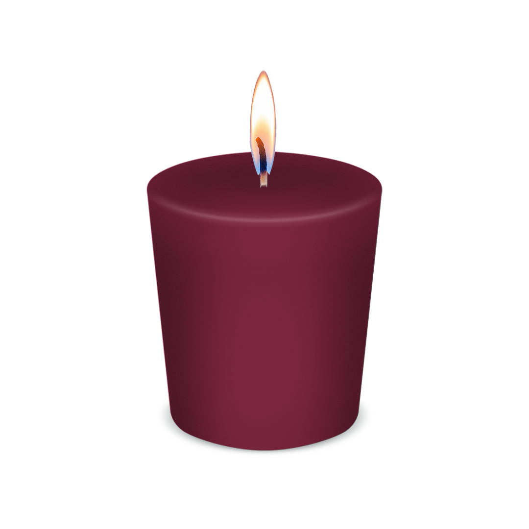 American Candle Mulberry Scented Votive Candles with Flame - Made in the USA