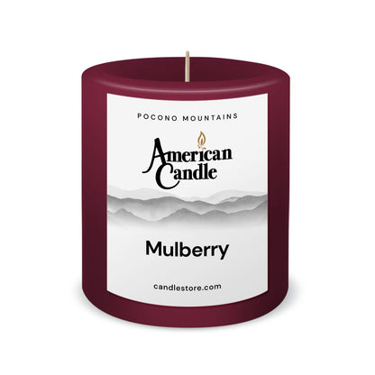 American Candle Mulberry 3x3 Scented Pillar Candle - Made in the USA