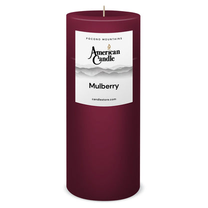 American Candle Mulberry 3x9 Scented Pillar Candle - Made in the USA