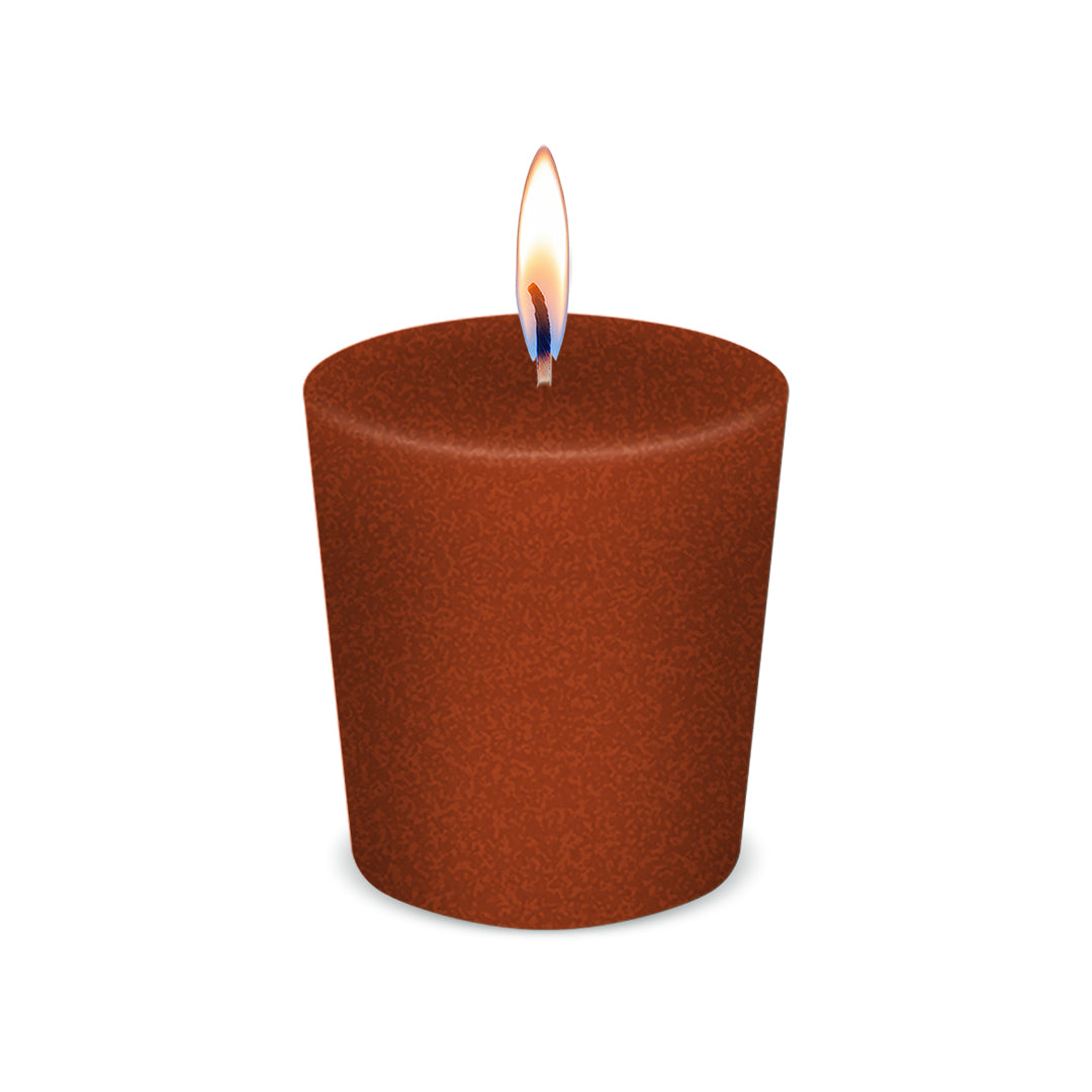 American Candle Mulled Cider Scented Votive Candle with Flame - Made in the USA