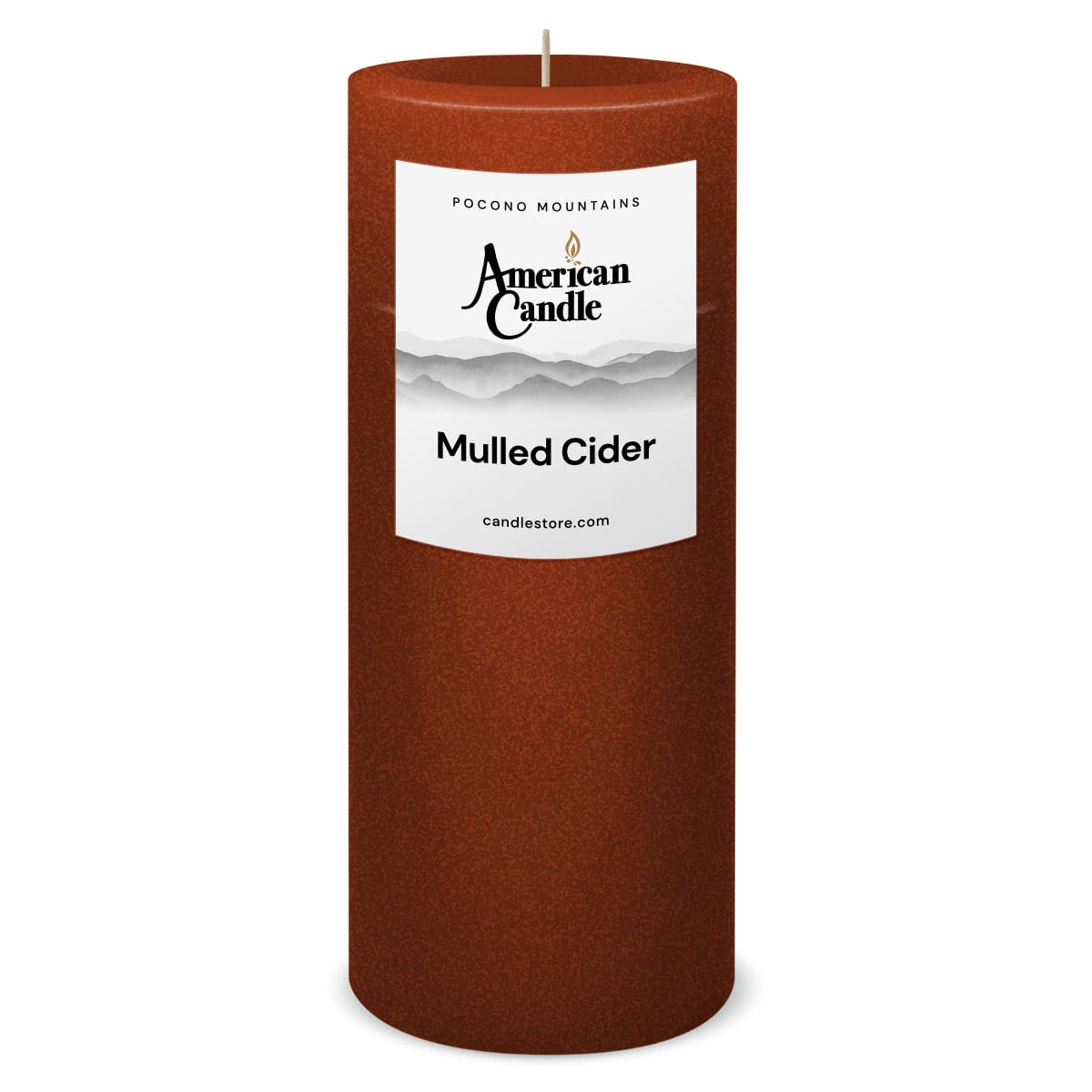 American Candle Mulled Cider 3x9 Scented Pillar Candle - Made in the USA