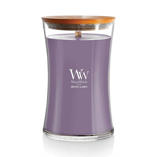 Amethyst and Amber Scented Large Glass Jar Candle by WoodWick NW1632291