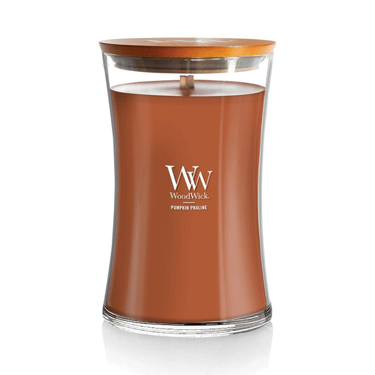 Pumpkin Praline Scented Large Glass Jar Candle by WoodWick NW1720913