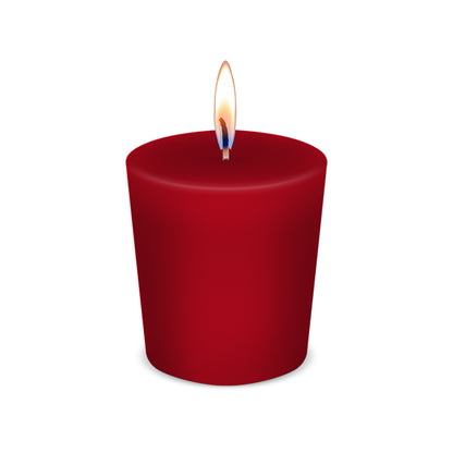 American Candle Pocono Pine Red Scented Votive Candle with Flame - Made in the USA