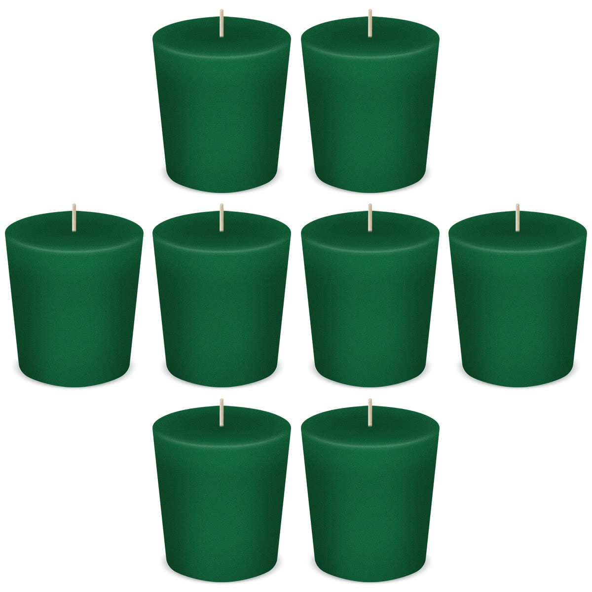 American Candle Pocono Pine Green Votive Scented Candles by American Candle - Box of 8 - Made in the USA