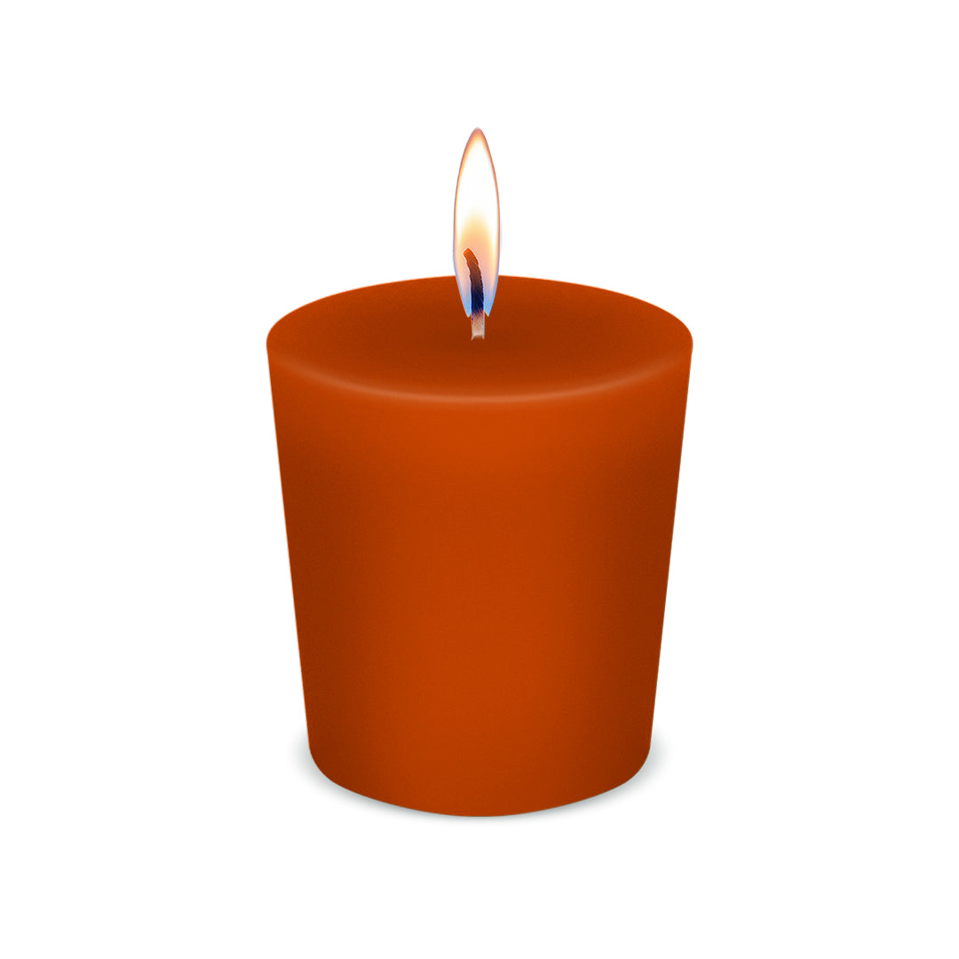 American Candle Pumpkin Scented Votive Candle with Flame - Made in the USA