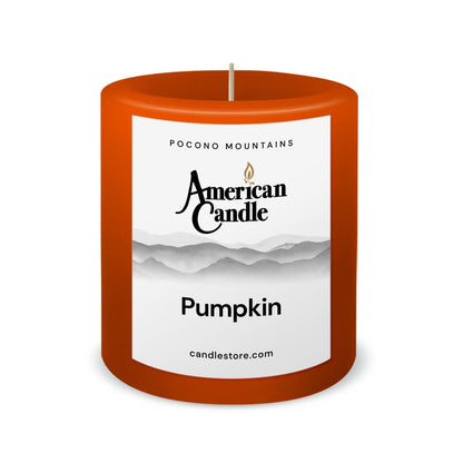 American Candle Pumpkin 3x3 Scented Pillar Candle - Made in the USA