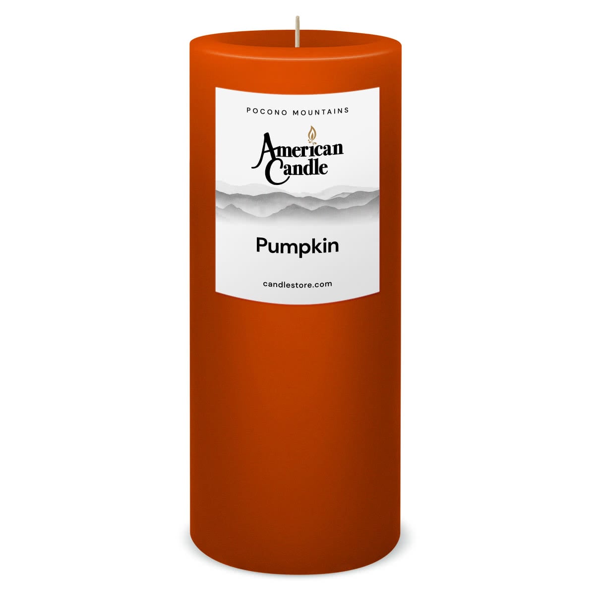 American Candle Pumpkin 3x9 Scented Pillar Candle - Made in the USA