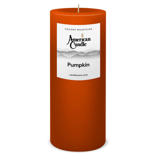 American Candle Pumpkin 3x9 Scented Pillar Candle - Made in the USA