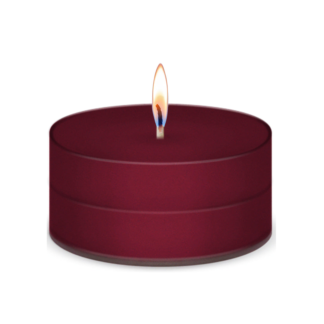 American Candle Raspberry Scented Tea Light Candle with Flame - Made in the USA