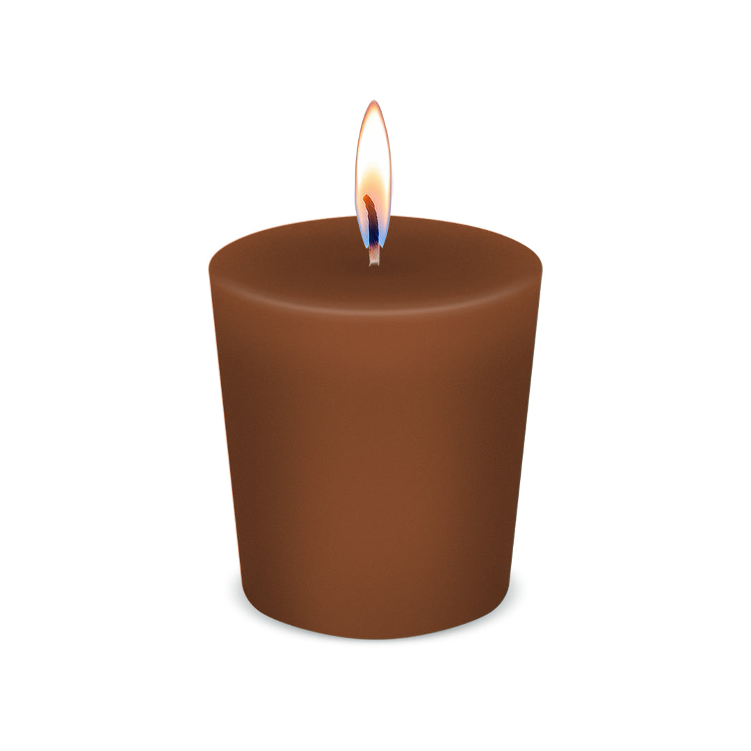 American Candle Sandalwood Scented Votive Candle with Flame - Made in the USA
