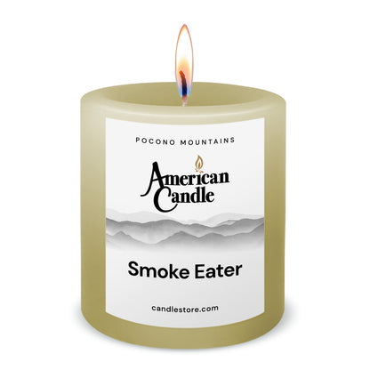 American Candle Smoke Eater 3x3 Scented Pillar Candle with Flame - Made in the USA