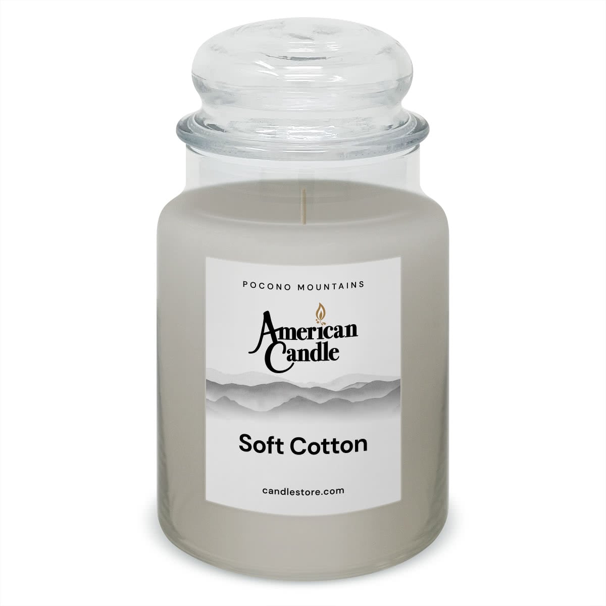 American Candle Soft Cotten 22 oz Glass Jar Scented Candle - Made in the USA