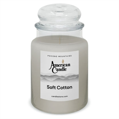 American Candle Soft Cotten 22 oz Glass Jar Scented Candle - Made in the USA
