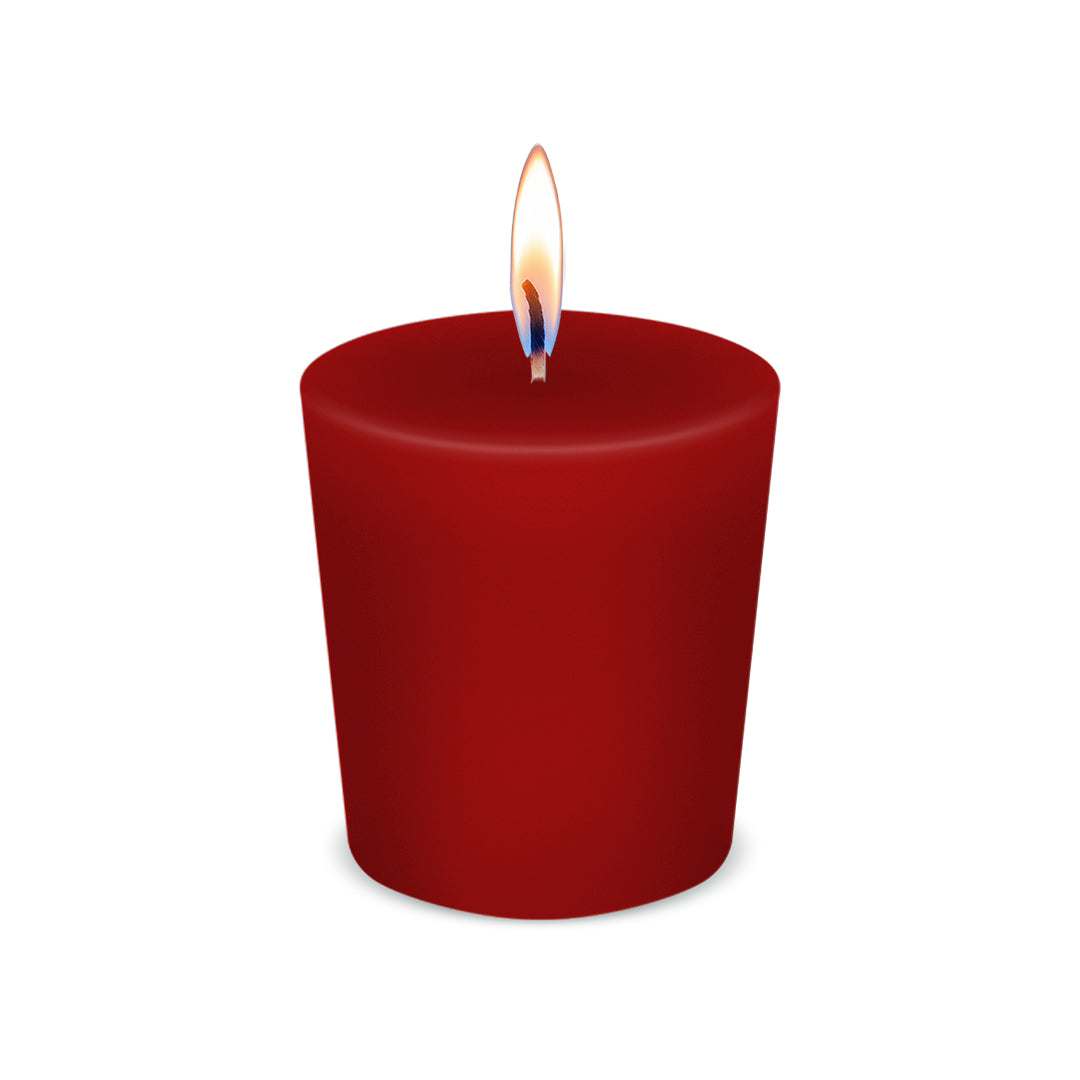American Candle Strawberry Scented Votive Candle with Flame - Made in the USA