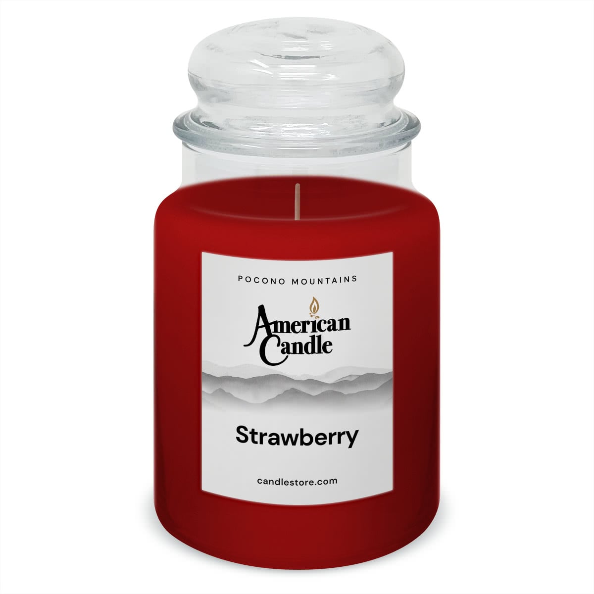 American Candle Strawberry 22 oz Glass Jar Scented Candle - Made in the USA