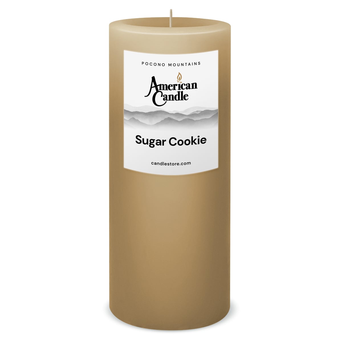 American Candle Sugar Cookie 3x9 Scented Pillar Candle - Made in the USA