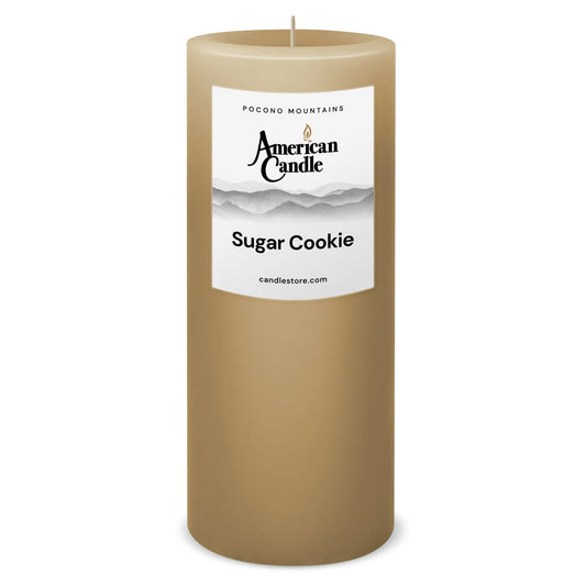 American Candle Sugar Cookie 3x9 Scented Pillar Candle - Made in the USA
