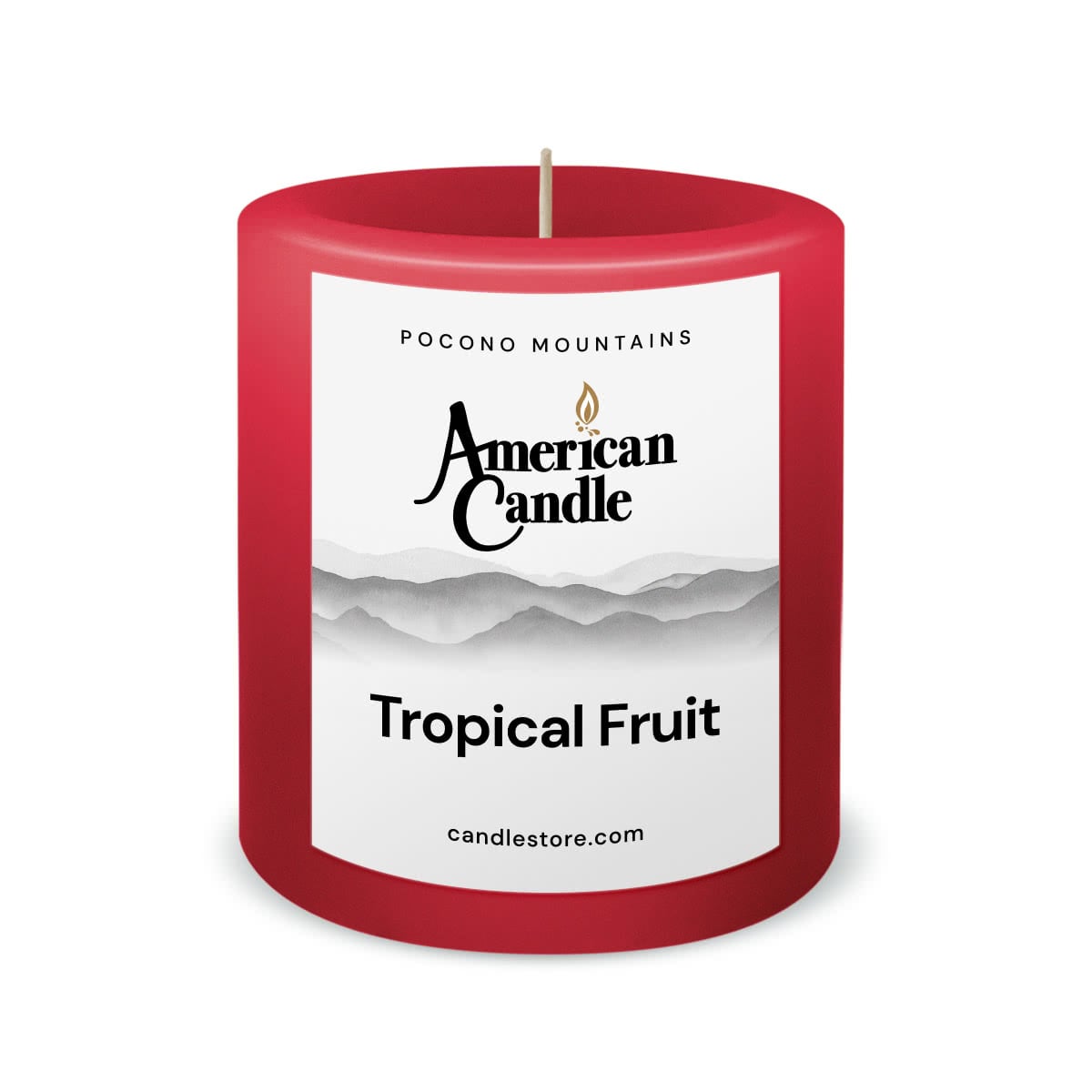 American Candle Tropical Fruit 3x3 Scented Pillar Candle - Made in the USA