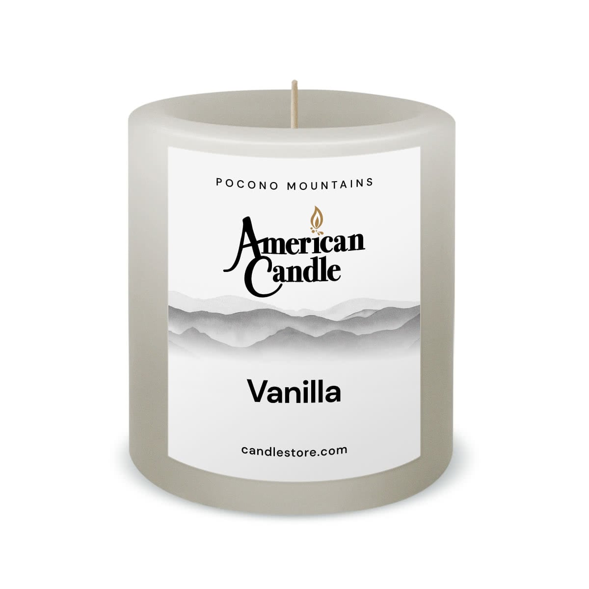 American Candle Vanilla 3x3 Scented Pillar Candle - Made in the USA