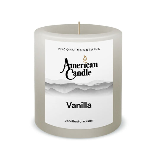 American Candle Vanilla 3x3 Scented Pillar Candle - Made in the USA