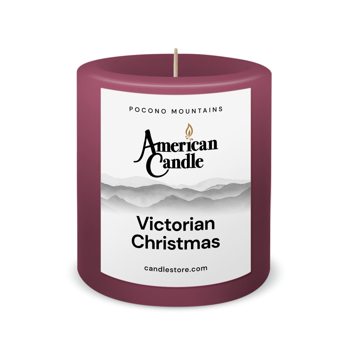 American Candle Victorian Christmas 3x3 Scented Pillar Candle - Made in the USA
