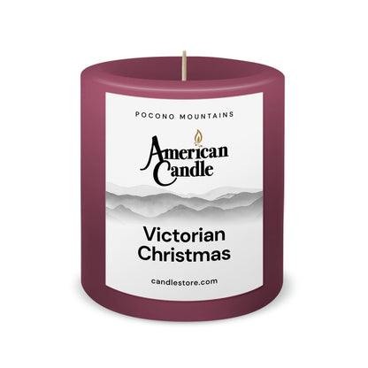 American Candle Victorian Christmas 3x3 Scented Pillar Candle - Made in the USA