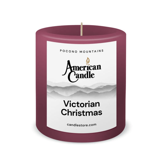 American Candle Victorian Christmas 3x3 Scented Pillar Candle - Made in the USA