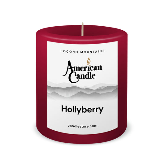 Hollyberry Scented 3x3 Pillar Candle by American Candle